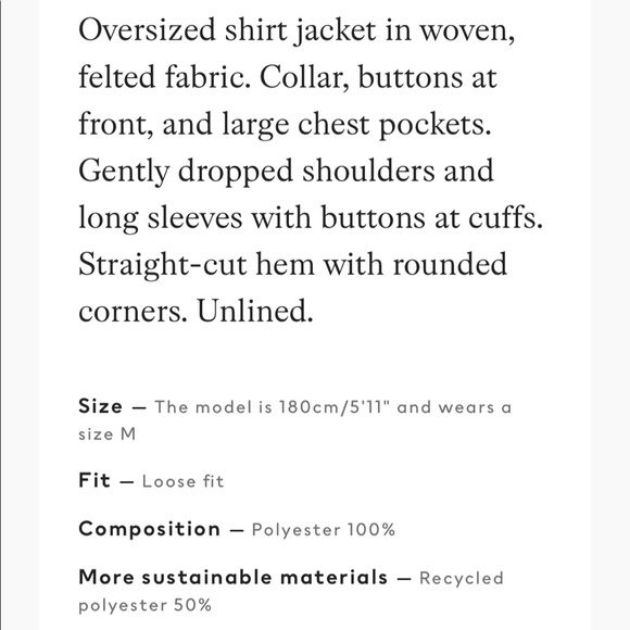 H&M shirt jacket shacket - Picture 13 of 15